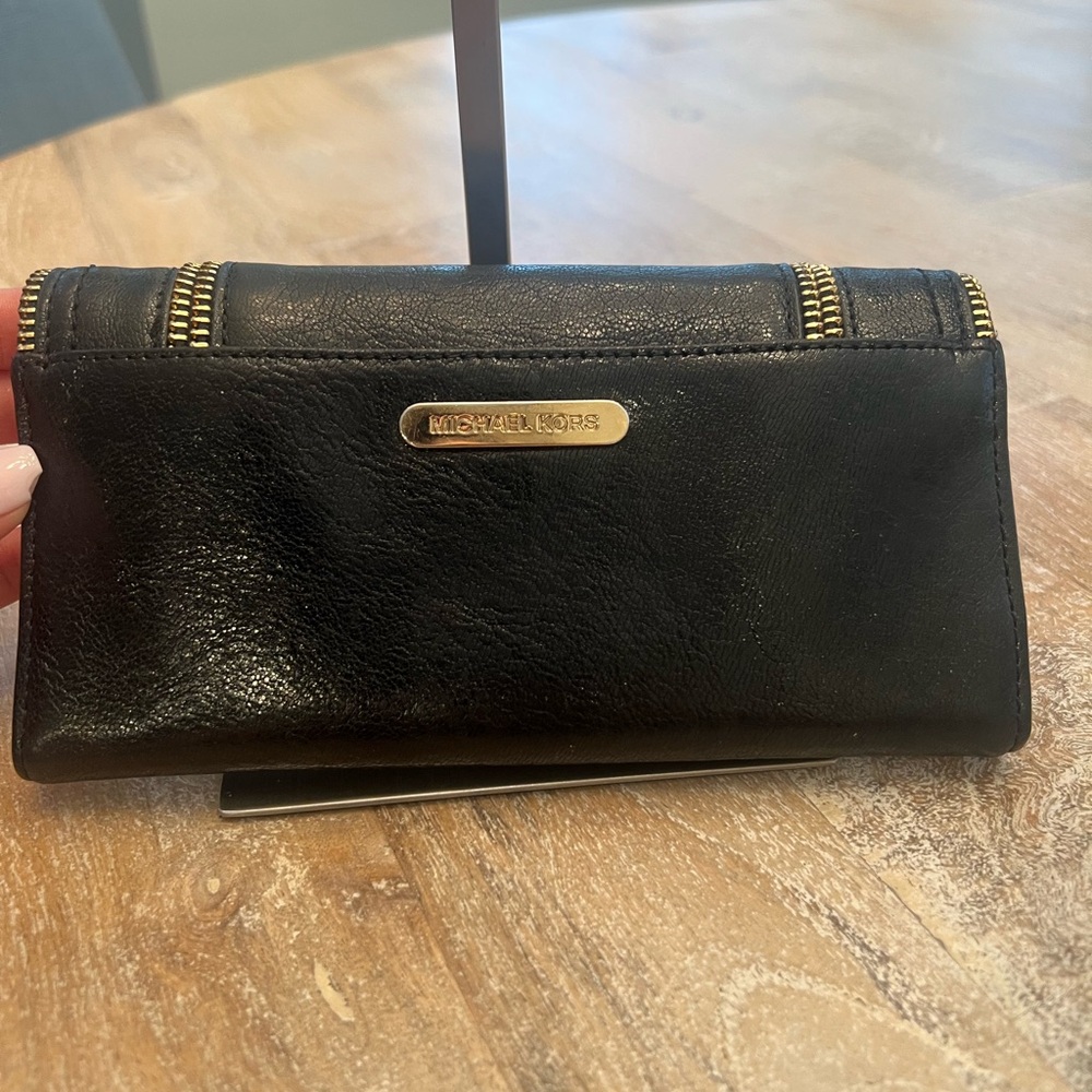 Michael Kors Black Leather Wallet - Picture 2 of 8